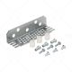 Mild Steel Universal Bracket with 3 Nylon Rollers (11mm OD) & Fixings