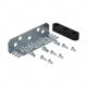 Mild Steel Universal Bracket with Nylon Gib (16mm Wide) & Fixings