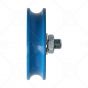Steel Door Hanger Roller with Polyurethane Tyre & M12 Concentric Pin (Curved Track)