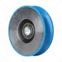 Steel Door Hanger Roller with Polyurethane Tyre & M12 Concentric Pin (Curved Track)