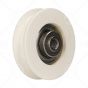 Nylon Door Hanger Roller with M8 Tapped Insert (Curved Track)