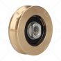 Heavy Duty Brass Hanger Roller with M10 Tapped Insert (V Track)