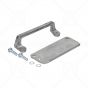 Steel Gate Handle with Back Plate & Fixings