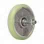 Polyurethane Guide Roller (150mm OD) with M16 Pin and Cast Iron Core