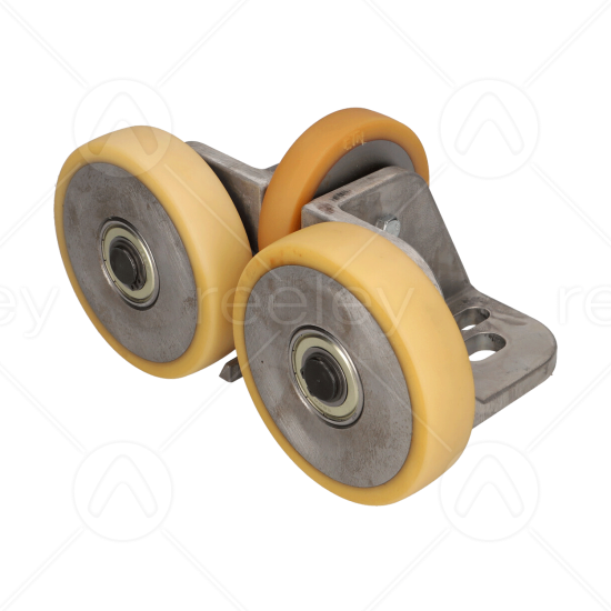 AR1B Guide Roller Assembly to Suit 5-16mm Rail (2 Side Rollers 125x30, 1 Face Roller 100x20)
