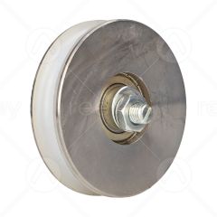 Steel Door Hanger Roller with Nylon Tyre & M12 Eccentric Pin (Curved Track)