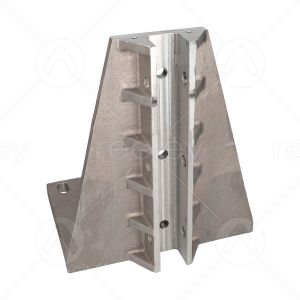 300mm Long Aluminium Guide Shoe (Right Angle)