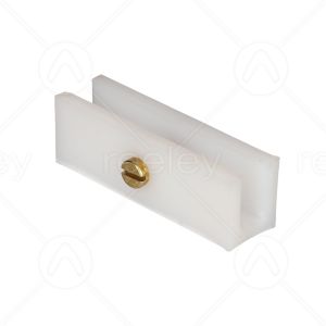 80mm Long Polyethylene Guide Shoe Liner with M6 Screws to Suit 5mm Guide Rail