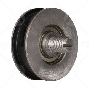 Steel Door Hanger Roller with Nylon Tyre & M12 Concentric Pin (Flat Track)