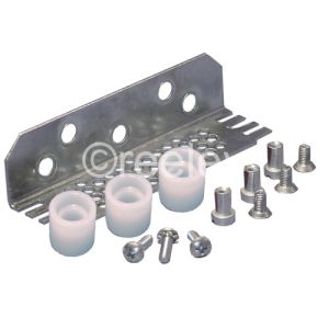 Mild Steel Universal Bracket with 3 Nylon Rollers (12.7mm OD) & Fixings