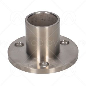 Stainless Steel Handrail Wall Plate with 9mm Fixing Holes (42.4mm)