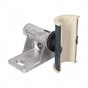 132mm Long Round Aluminium Guide Shoe with Liner to Suit 50mm Rail
