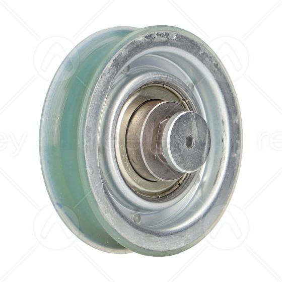 Steel Door Hanger Roller with Polyurethane Tyre & M8 Tapped Insert (Flat Track)