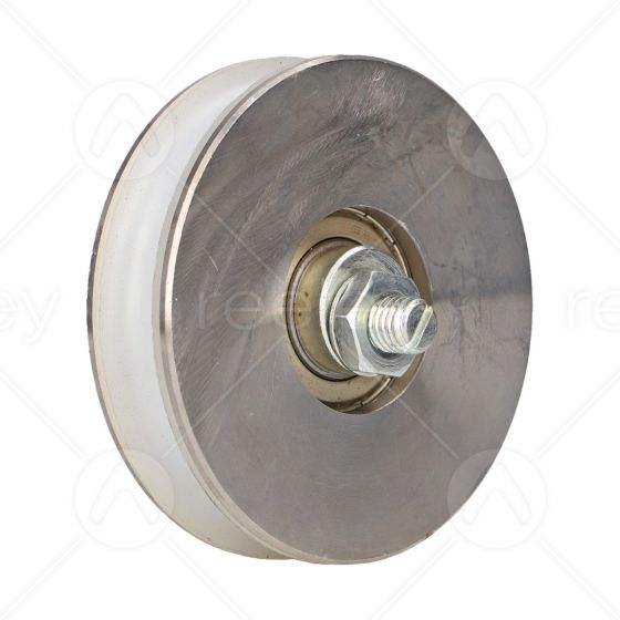 Steel Door Hanger Roller with Nylon Tyre & M12 Eccentric Pin (Curved Track)