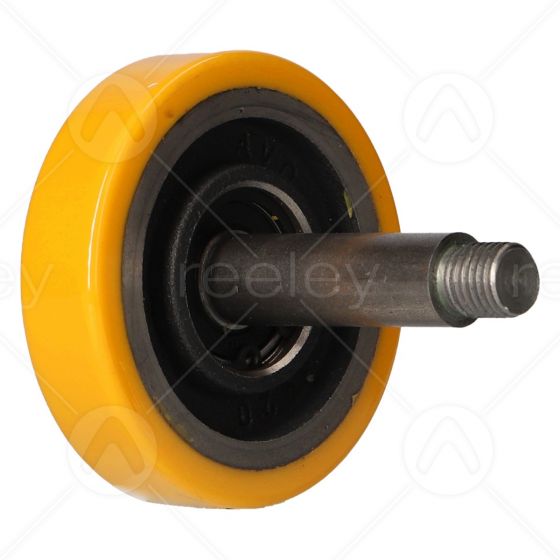 Polyurethane Guide Roller (80mm OD) & Pin for Gearless Lift with Cast Iron Core