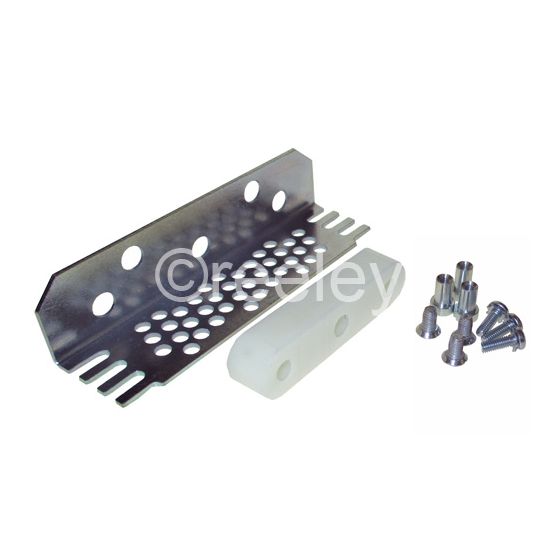 Mild Steel Universal Bracket with Nylon Gib (18mm Wide) & Fixings