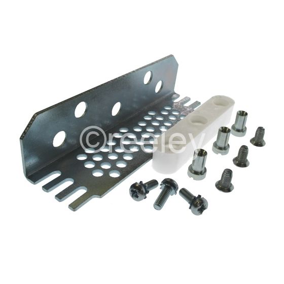 Mild Steel Universal Bracket with Nylon Gib (11mm Wide) & Fixings (Red)