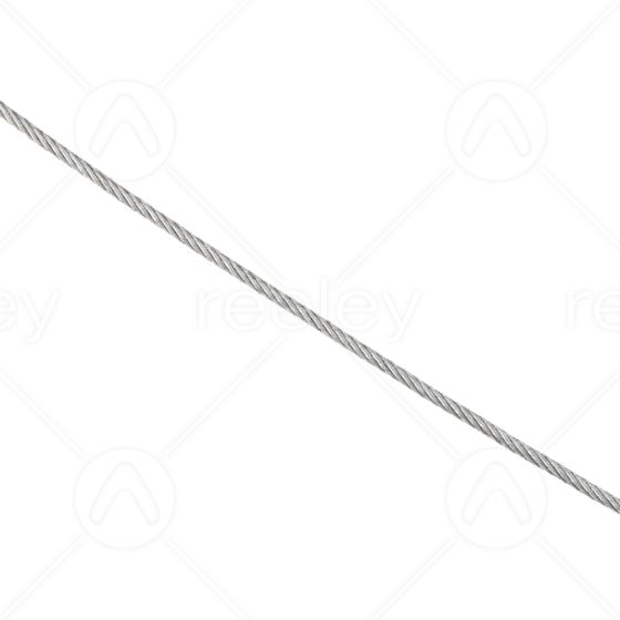 2mm 7x7 Galvanised Steel Aircord (per metre)