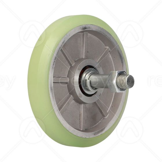 Polyurethane Guide Roller (150mm OD) with M16 Pin and Cast Iron Core